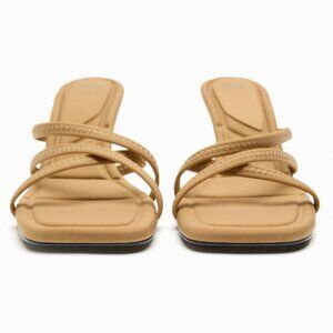 ZARA Strappy Heeled Sandals Beige 38